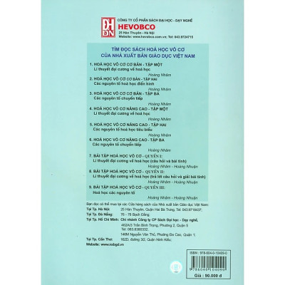 Hoá học vô cơ cơ bản, tập 3 (Các nguyên tố chuyển tiếp)