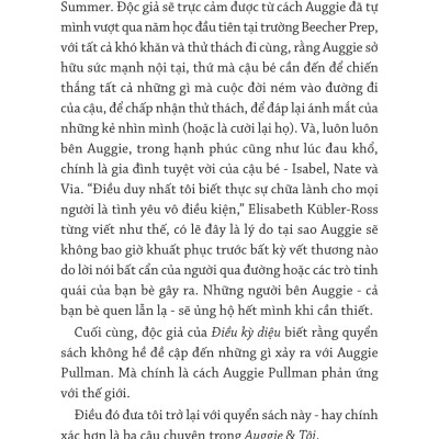 Auggie & Tôi: Ba Câu Chuyện Về Điều Kỳ Diệu - R J Palacio