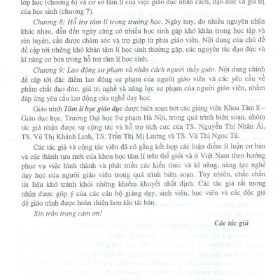 Giáo Trình Tâm Lí Học Giáo Dục