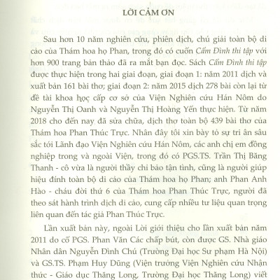Cẩm Đình Thi Tập (Bìa cứng - Nguyễn thị oanh )