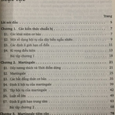Sách - Giáo trình Lí thuyết Martingale và Martingale tiệm cận