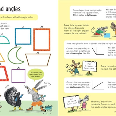 Sách tẩy xóa tiếng Anh - Usborne Key Skills Wipe-Clean: Wipe-Clean Geometry 8-9
