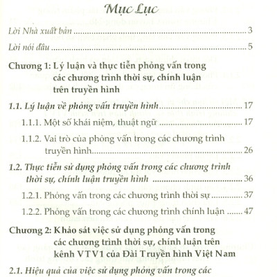 Phỏng Vấn Trong Chính Luận Truyền Hình 