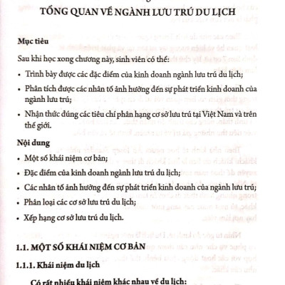 Giáo Trình Quản Trị Cơ Sở Lưu Trú Du Lịch ( Bộ Giao Thông Vận tải Học Viện Hàng Không Việt Nam )