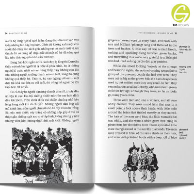 Sách song ngữ Phù Thủy Xứ OZ - Tác phẩm kinh điển cho thiếu nhi, có note từ vựng tặng kèm file nghe - HG Books