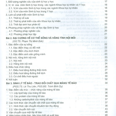 Sinh Lý Học (Sách đào tạo bác sĩ đa khoa) - GS.TS. Phạm Thị Minh Đức chủ biên