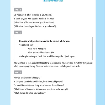 IELTS Key Speaking - Công Thức Học Nhanh IELTS - Speaking Part 1, 2, 3