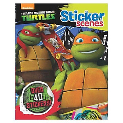 Sách kiến thức thiếu nhi tiếng Anh - Teenage Mutant Ninga Turtles Sticker Scenes