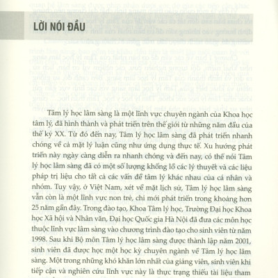 Giáo Trình Tâm Lý Học Lâm Sàng (tái bản năm 2020)