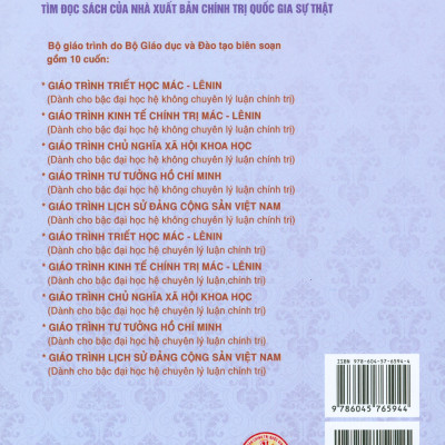 Combo 3 cuốn Giáo Trình Lịch Sử Đảng Cộng Sản Việt Nam + Giáo Trình Triết Học Mác – Lênin + Giáo Trình Tư Tưởng Hồ Chí Minh (Dành Cho Bậc Đại Học Hệ Không Chuyên Lý Luận Chính Trị) - Bộ mới năm 2021