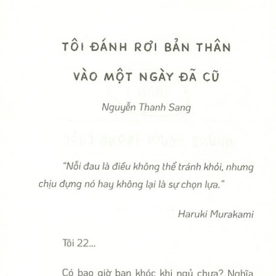 Những Đêm Không Ngủ, Những Ngày Chậm Trôi