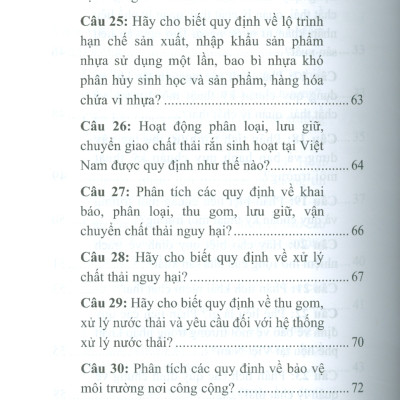 Hướng Dẫn Ôn Tập Luật Môi Trường - Dùng Cho Hệ Đào Tạo Cử Nhân Và Thạc Sĩ Các Chuyên Ngành Thuộc Lĩnh Vực Khoa Học Pháp Lý 