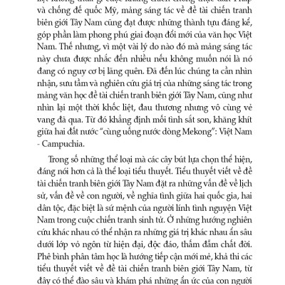 Chiến Tranh Biên Giới Tây Nam Dưới Góc Phê Bình Phân Tâm Học (Sách chuyên khảo)