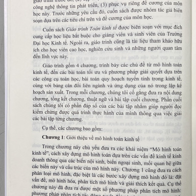 Sách - Giáo Trình Toán Kinh Tế