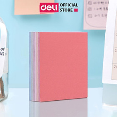 Giấy note giấy nhắn giấy nhớ 6 màu cho bullet journal học sinh Deli - 1 tệp - 21553