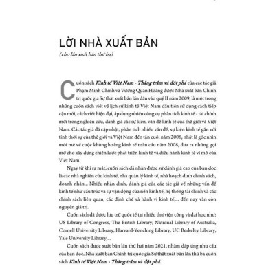 Kinh tế Việt Nam thăng trầm và đột phá ( Xuất bản lần thứ ba) - bản in 2025