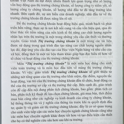 Sách - Giáo trình Thị trường Chứng khoán