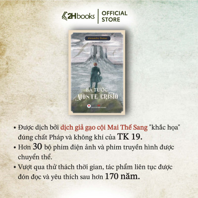 Sách Bá Tước Monte Cristo bìa cứng, Văn học kinh điển của Alexandre Dumas, tái bản mới nhất 2025