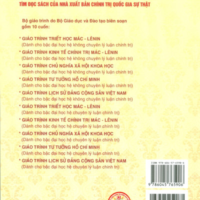 Combo 3 cuốn Giáo Trình Kinh Tế Chính Trị Mác – Lênin + Giáo Trình Lịch Sử Đảng Cộng Sản Việt Nam + Giáo Trình Chủ Nghĩa Xã Hội Khoa Học (Dành Cho Bậc Đại Học Hệ Không Chuyên Lý Luận Chính Trị) - Bộ mới năm 2021
