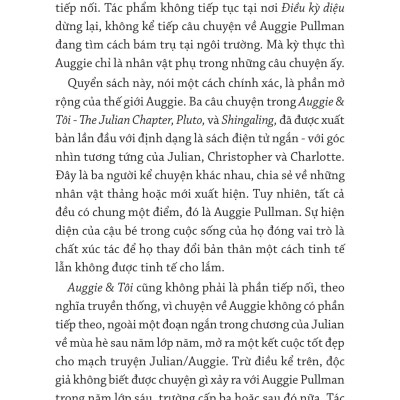 Auggie & Tôi: Ba Câu Chuyện Về Điều Kỳ Diệu - R J Palacio