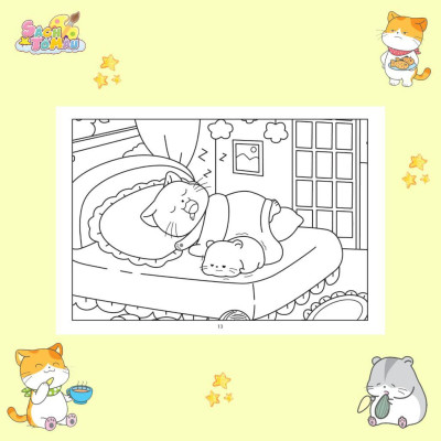 Sách Tô Màu - Chuyện Của Mèo Cam Và Hamster - Minh Thắng