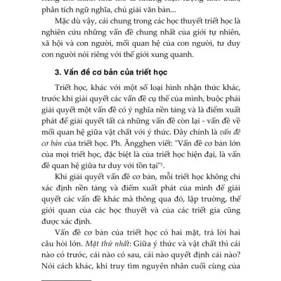 Giáo trình Triết học (Dùng cho khối không chuyên ngành triết học trình độ đào tạo thạc sĩ, tiến sĩ các ngành khoa học tự nhiên, công nghệ) - bản in 2025