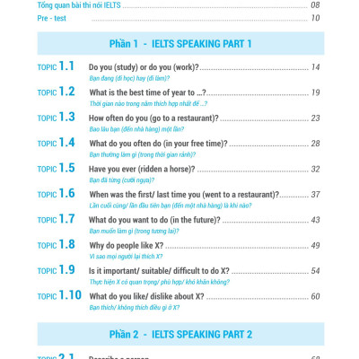 IELTS Key Speaking - Công Thức Học Nhanh IELTS - Speaking Part 1, 2, 3