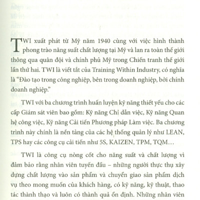 TWI - Bí Quyết Ẩn Sau Thành Công Của Các Siêu Cường Quốc