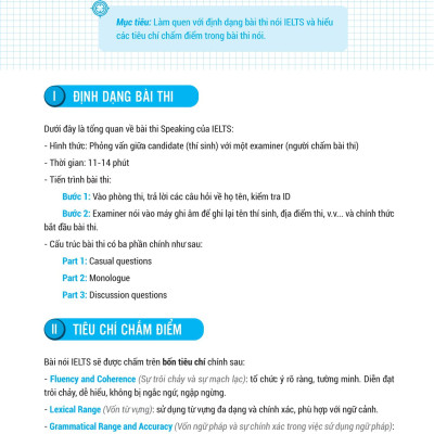 IELTS Key Speaking - Công Thức Học Nhanh IELTS - Speaking Part 1, 2, 3