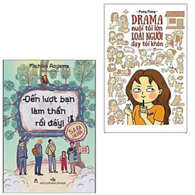 Combo 2Q: Đến Lượt Bạn Làm Thần Rồi Đấy! + Drama Nuôi Tôi Lớn Loài Người Dạy Tôi Khôn (Truyện Ngắn Hài Hước/Lạc Quan )(Tặng Kèm Bookmark)