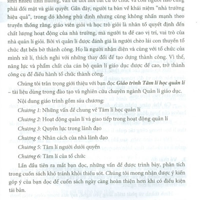 Giáo Trình Tâm Lý Học Quản Lý