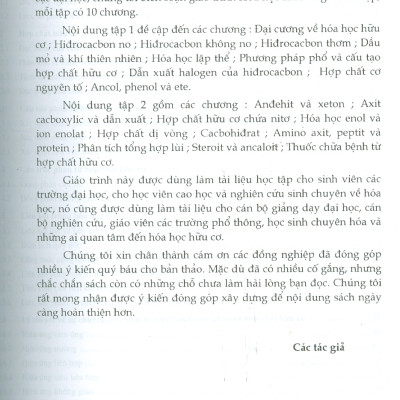 Hoá Học Hữu Cơ, Tập 1 (Tái bản) - Đặng Như Tại, Ngô Thị Thuận