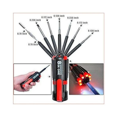 Bộ Tua Vít Đa Năng 8 Trong 1 Có Đèn - Hàng chính hãng