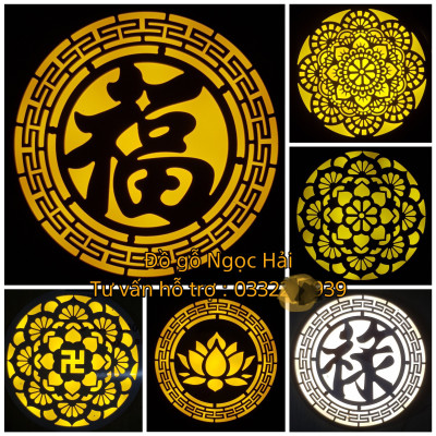 Combo bự bàn thờ chung cư kt 81cm bằng gỗ sồi + ám khói + đèn led ốp hậu bàn thờ 