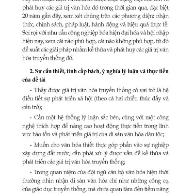 Hệ Giá Trị Văn Hóa Việt Nam