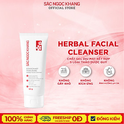 Sữa Rửa Mặt Sắc Ngọc Khang 50g tinh chất hoa anh đào làm sạch dịu nhẹ cho làn da mịn màng, tươi sáng
