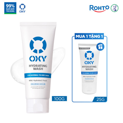 Sữa rửa mặt cho nam Oxy sạch dịu nhẹ, giảm khô căng dạng gel Oxy Hydrating Wash 100g