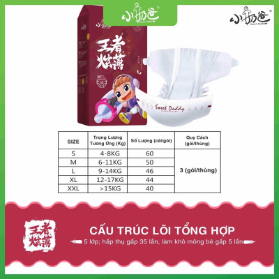 Tã dán Sweet Daddy CHAMPION chính hãng - Size S60/M50/L46/XL44/XXL40