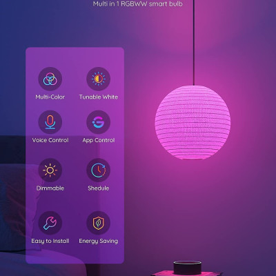 Bóng led đổi màu Govee Wi-Fi LED H6003 | Điều khiển thông minh qua App, 16 triệu màu và 10 hiệu ứng, Nhấp nháy theo nhạc