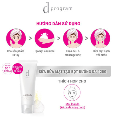 Combo 2 Sữa Rửa Mặt D Program Tạo Bọt Dưỡng Da 120g