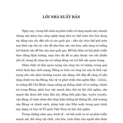 Công tác tư tưởng và những vấn đề đặt ra với công tác tư tưởng trong thời kỳ phát triển mới của đất nước ( Xuất bản lần thứ hai có chỉnh sửa)