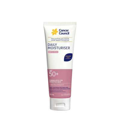 Kem Chống Nắng Cancer Council Face Day Moisturizer Dưỡng Ẩm Dành Cho Da Mặt SPF50+ UVA-UVB 75ml