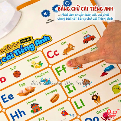 Đồ chơi Bảng âm thanh bấm Líu Lo dạy cho trẻ học phát âm song ngữ Anh Việt Ú Òa giúp bé phát triển trí thông minh