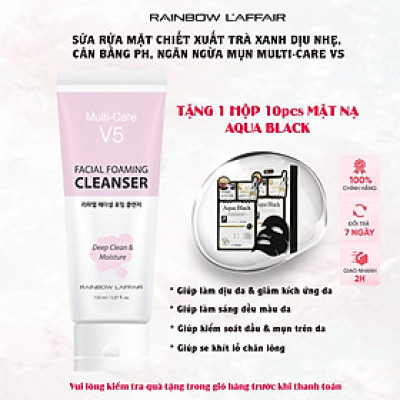 Sữa rửa mặt tạo bọt dịu nhẹ, kiềm dầu, cân bằng độ ẩm, ngừa mụn Rainbow L