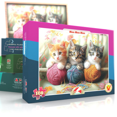 Tranh xếp hình Tia Sáng Meo Meo Meo! ( 108 mảnh)