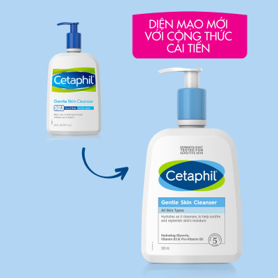 Sữa rửa mặt dịu lành cho da nhạy cảm Cetaphil Gentle Skin Cleanser 473ml