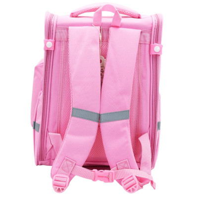 Ba Lô Bé Gái Học Sinh Chống Gù Kèm Bóp Viết - Hình Kỳ Lân - Hong Sheng 9882 - Màu Hồng