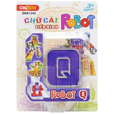 Đồ Chơi Lắp Ráp Biến Hình Robot Chữ Cái Q - Cresta DK81243