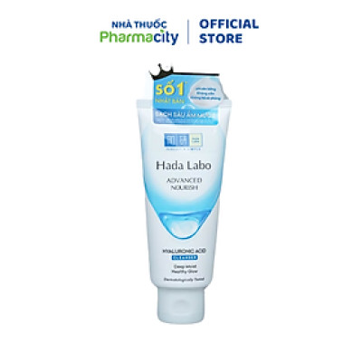 Kem rửa mặt dưỡng ẩm tối ưu Hada Labo Advanced Nourish Hyaluronic Acid Cleanser (80g)