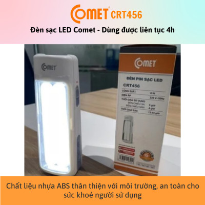 Đèn Pin Sạc Led Comet CRT456 - Công Suất 6W - Bảo Hành 12 Tháng - Hàng Chính Hãng